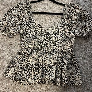 Leopard Print Women's Top